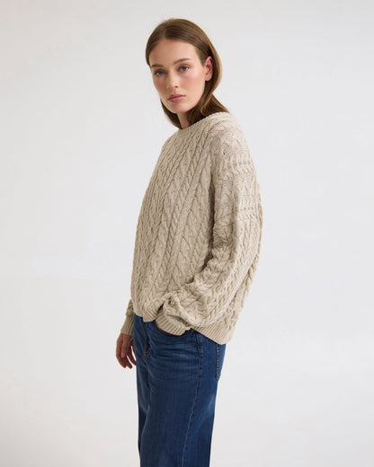 Evie Cable Knit Crew Neck