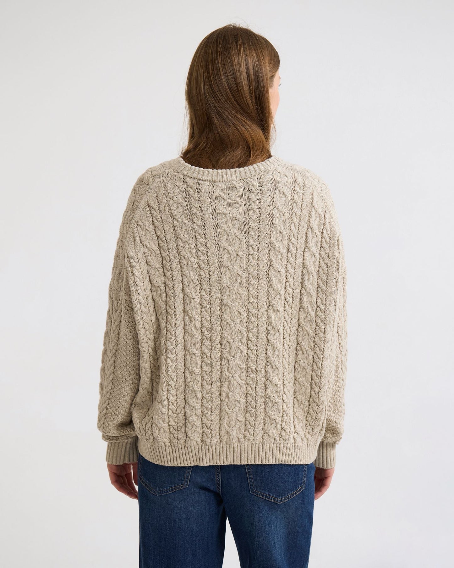 Evie Cable Knit Crew Neck