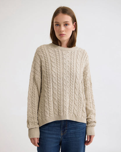 Evie Cable Knit Crew Neck
