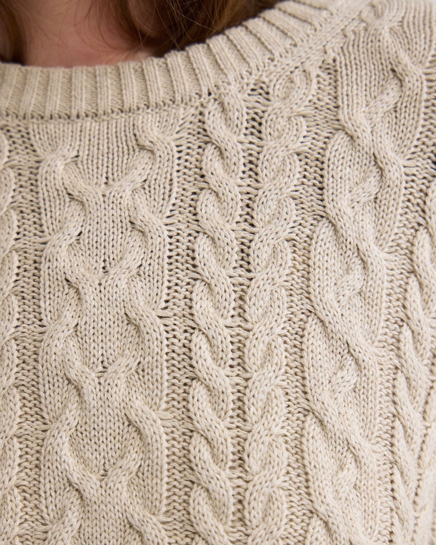 Evie Cable Knit Crew Neck