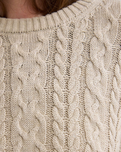 Evie Cable Knit Crew Neck