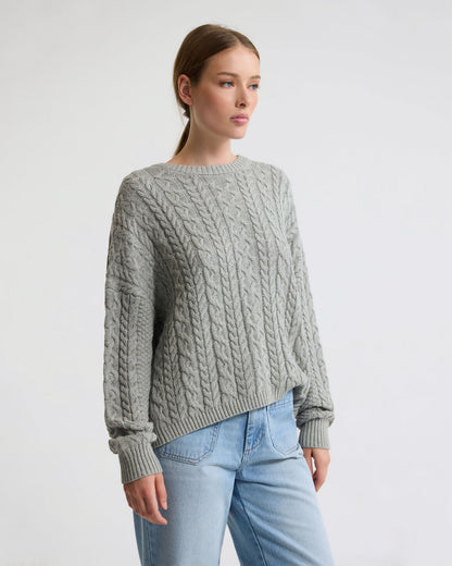 Evie Cable Knit Crew Neck