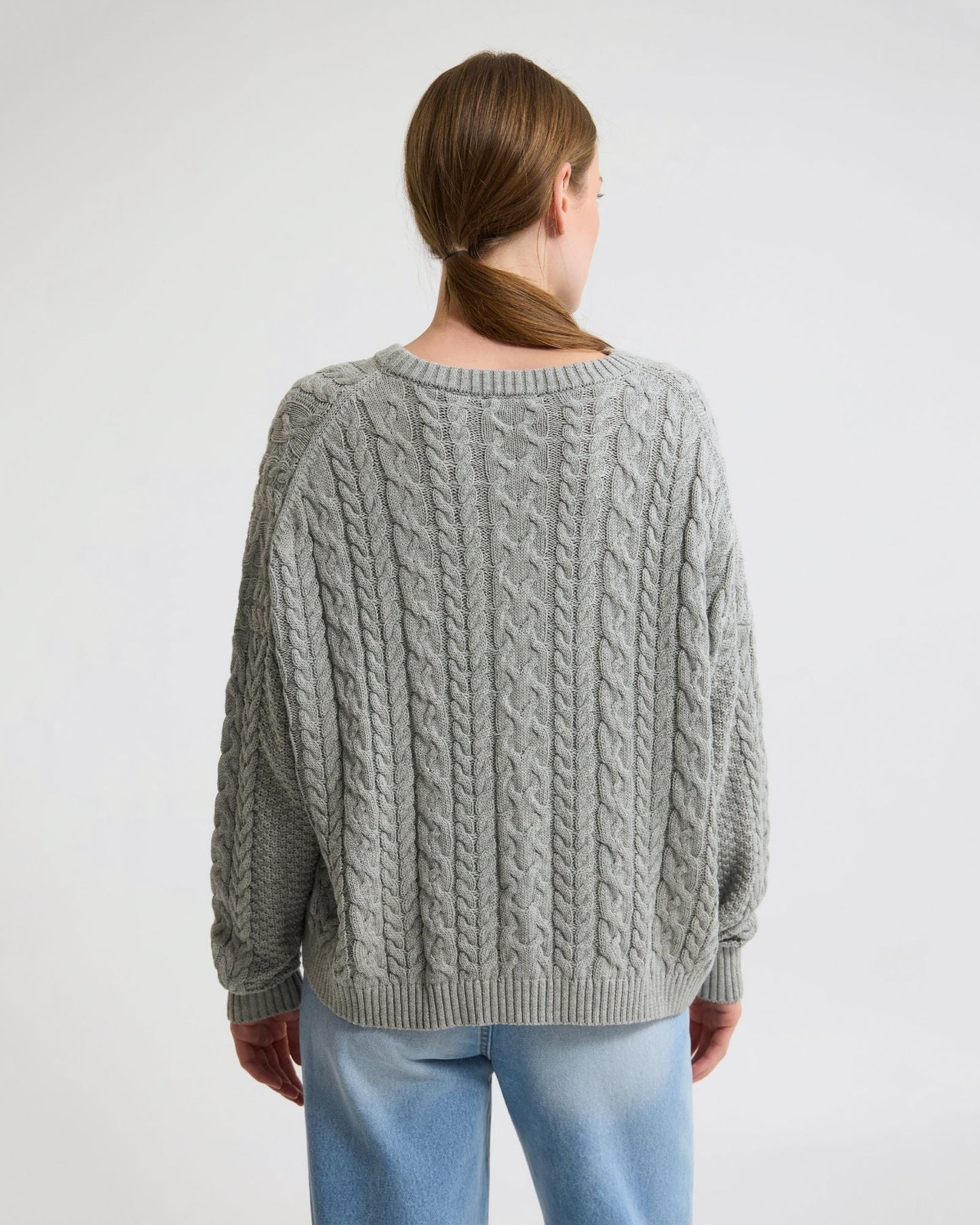 Evie Cable Knit Crew Neck
