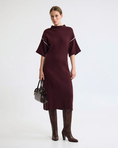 Natalya Knit Contrast Piping Dress