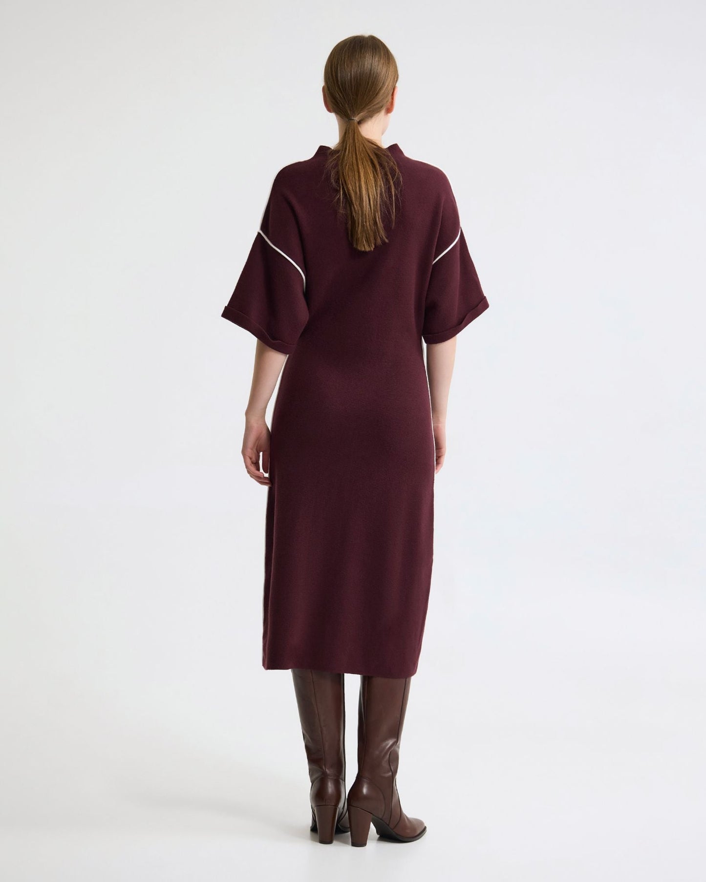 Natalya Knit Contrast Piping Dress