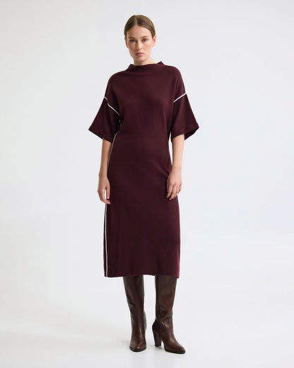 Natalya Knit Contrast Piping Dress