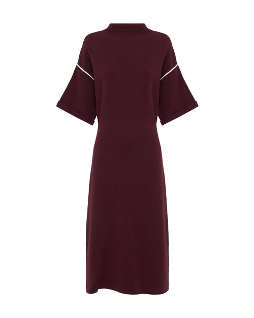 Natalya Knit Contrast Piping Dress