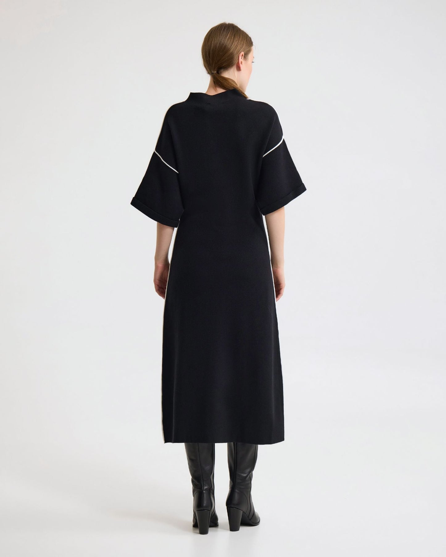 Natalya Knit Contrast Piping Dress