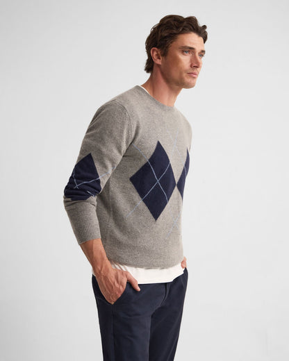 Anton Wool Argyle Crew Neck