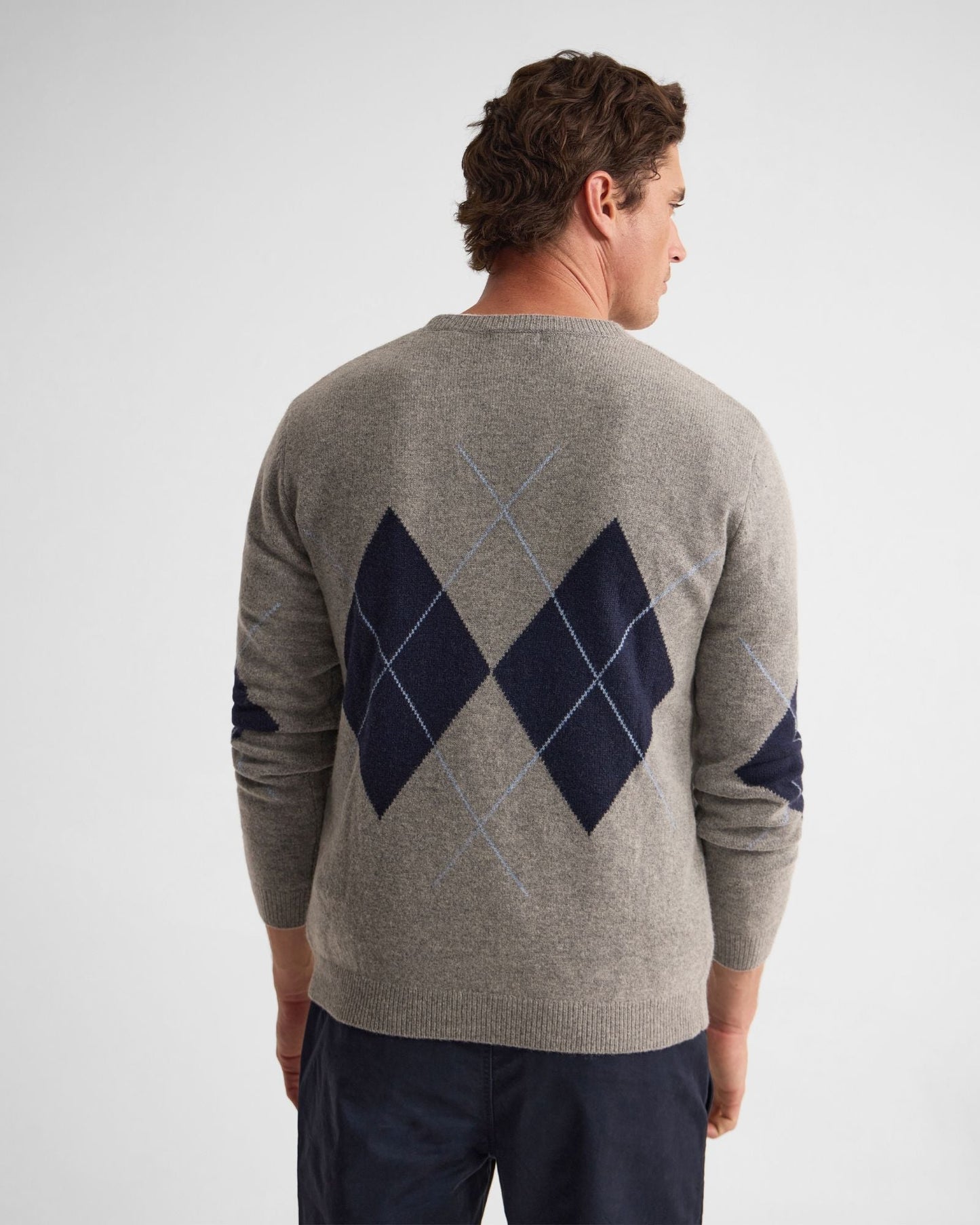 Anton Wool Argyle Crew Neck