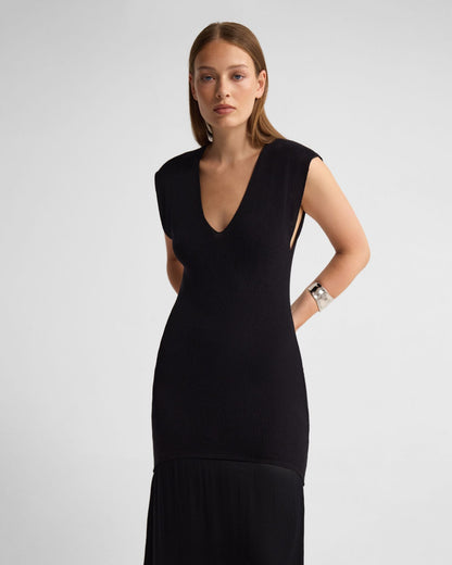 Sydney Knit Dress With Woven Skirt