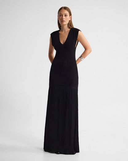 Sydney Knit Dress With Woven Skirt