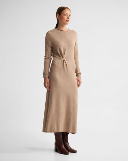 Adelaide Knitted Dress With Brooch