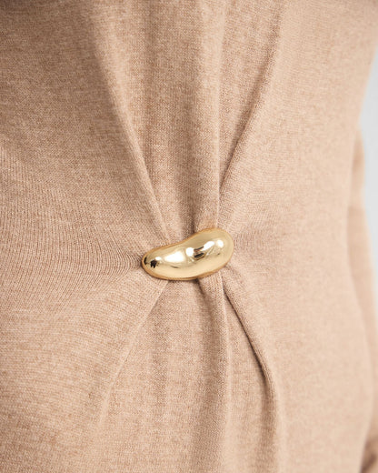 Adelaide Knitted Dress With Brooch