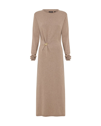 Adelaide Knitted Dress With Brooch