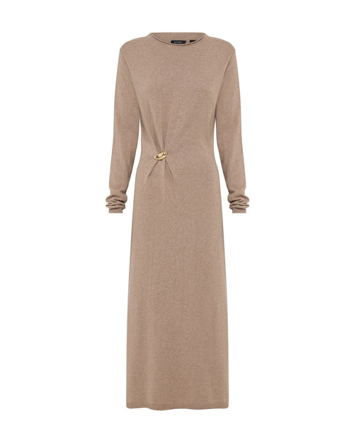 Adelaide Knitted Dress With Brooch