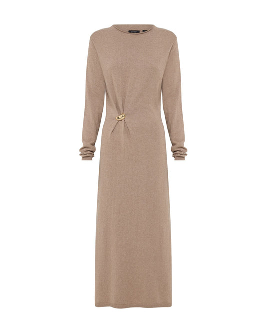 Adelaide Knitted Dress With Brooch