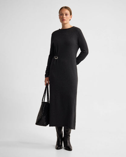 Adelaide Knitted Dress With Brooch