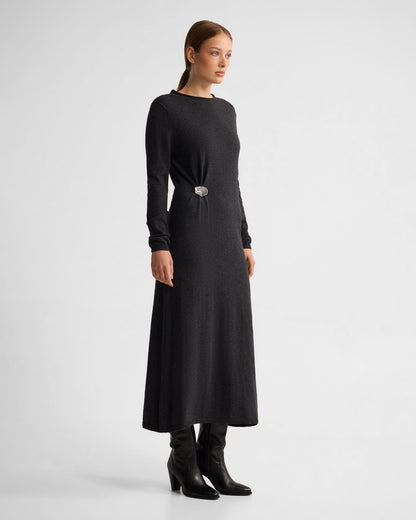 Adelaide Knitted Dress With Brooch