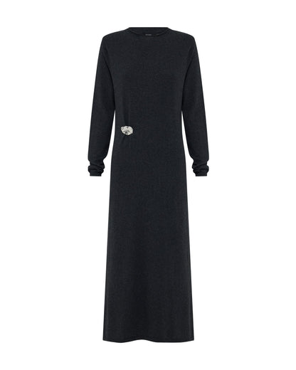Adelaide Knitted Dress With Brooch