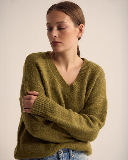 Bridgette Alpaca Blend V-Neck