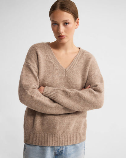 Bridgette Alpaca Blend V-Neck