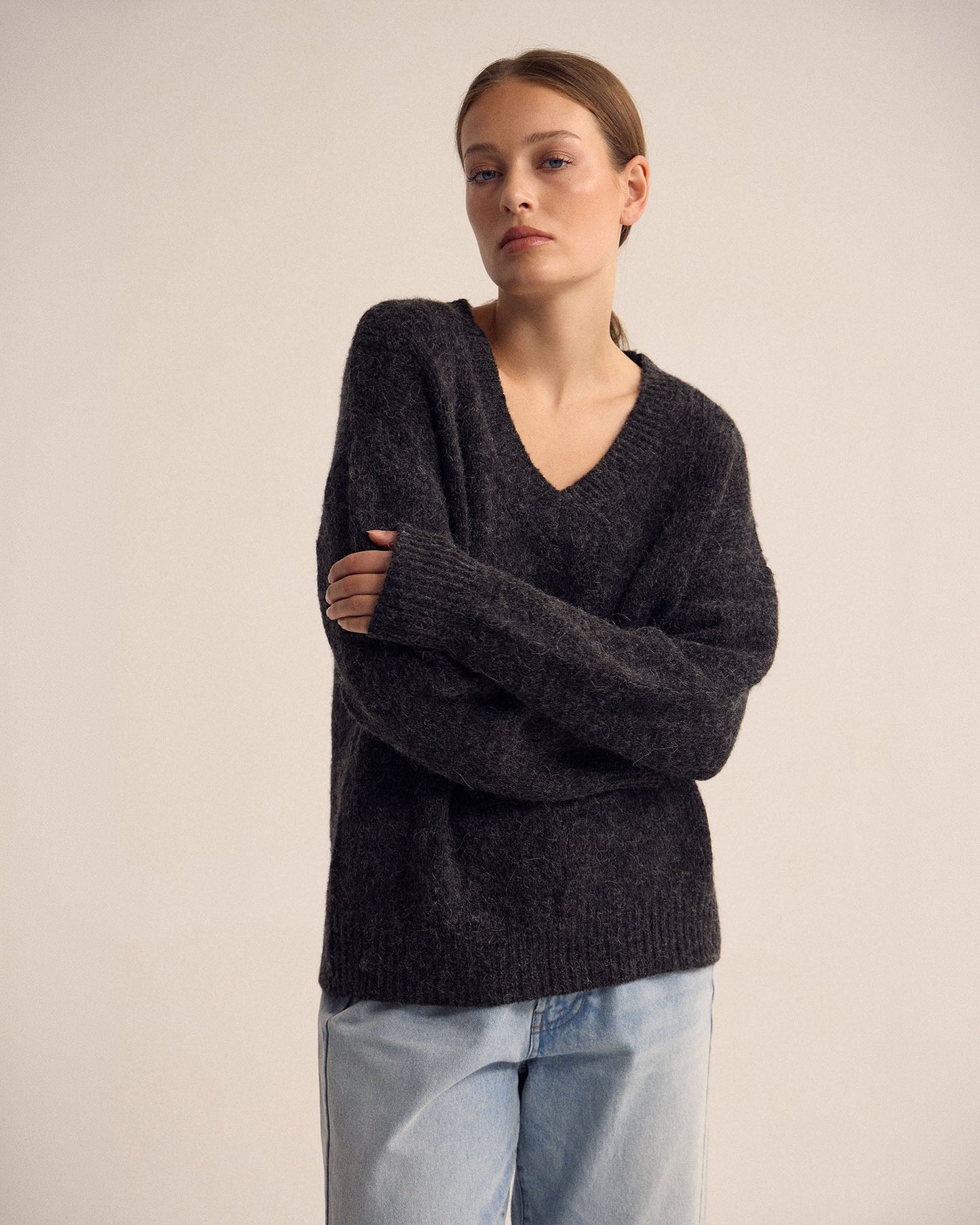 Bridgette Alpaca Blend V-Neck