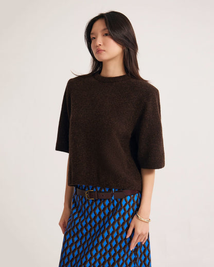 Leeta Wool Knitted T Shirt