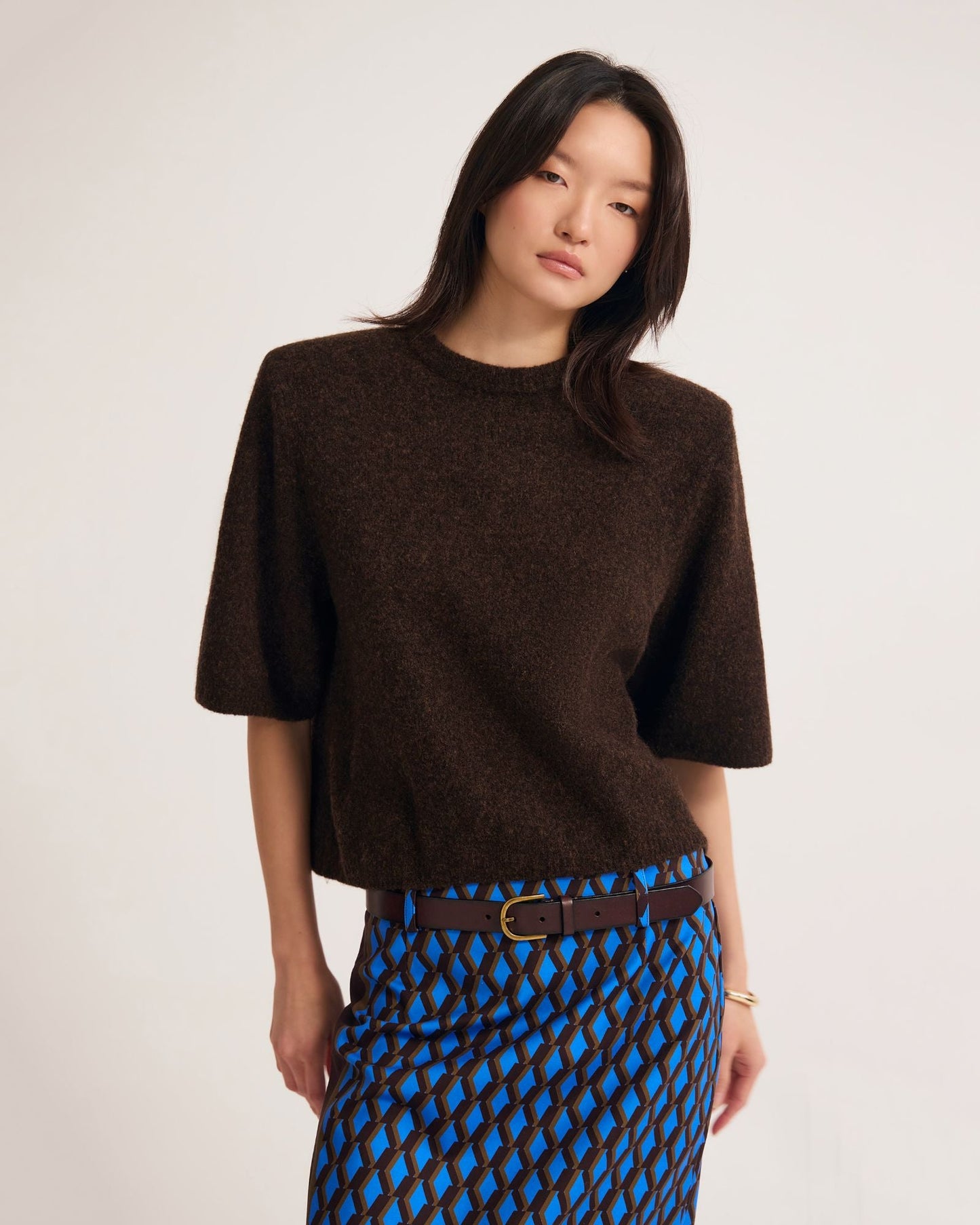 Leeta Wool Knitted T Shirt