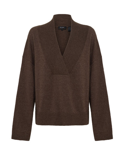 Camille V-Neck Wool Blend Knit