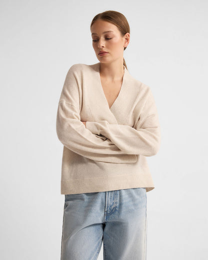 Camille V-Neck Wool Blend Knit