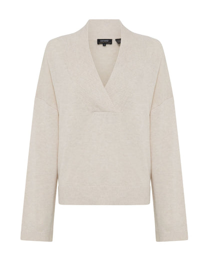 Camille V-Neck Wool Blend Knit