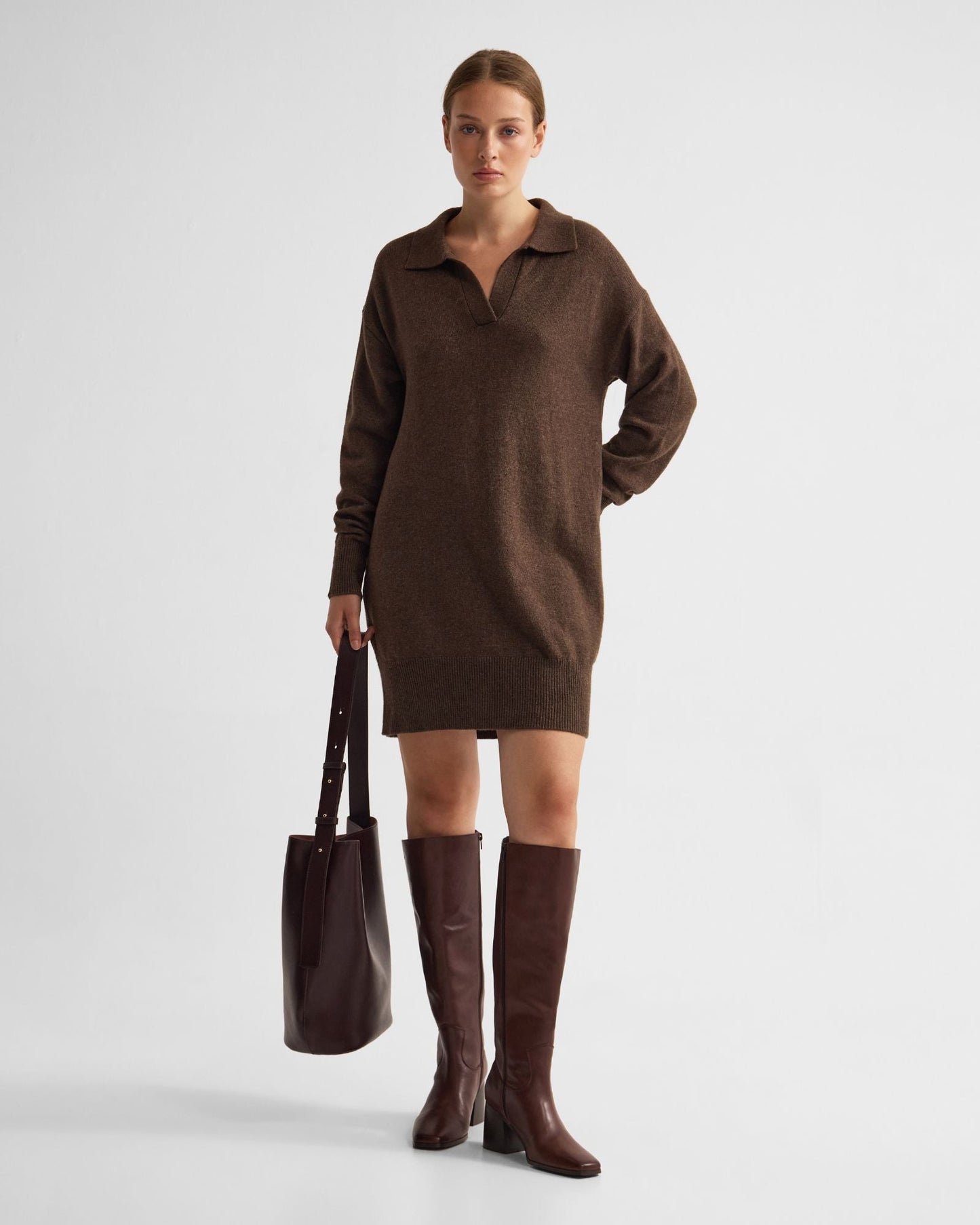 Kennedy Wool Blend Polo Dress
