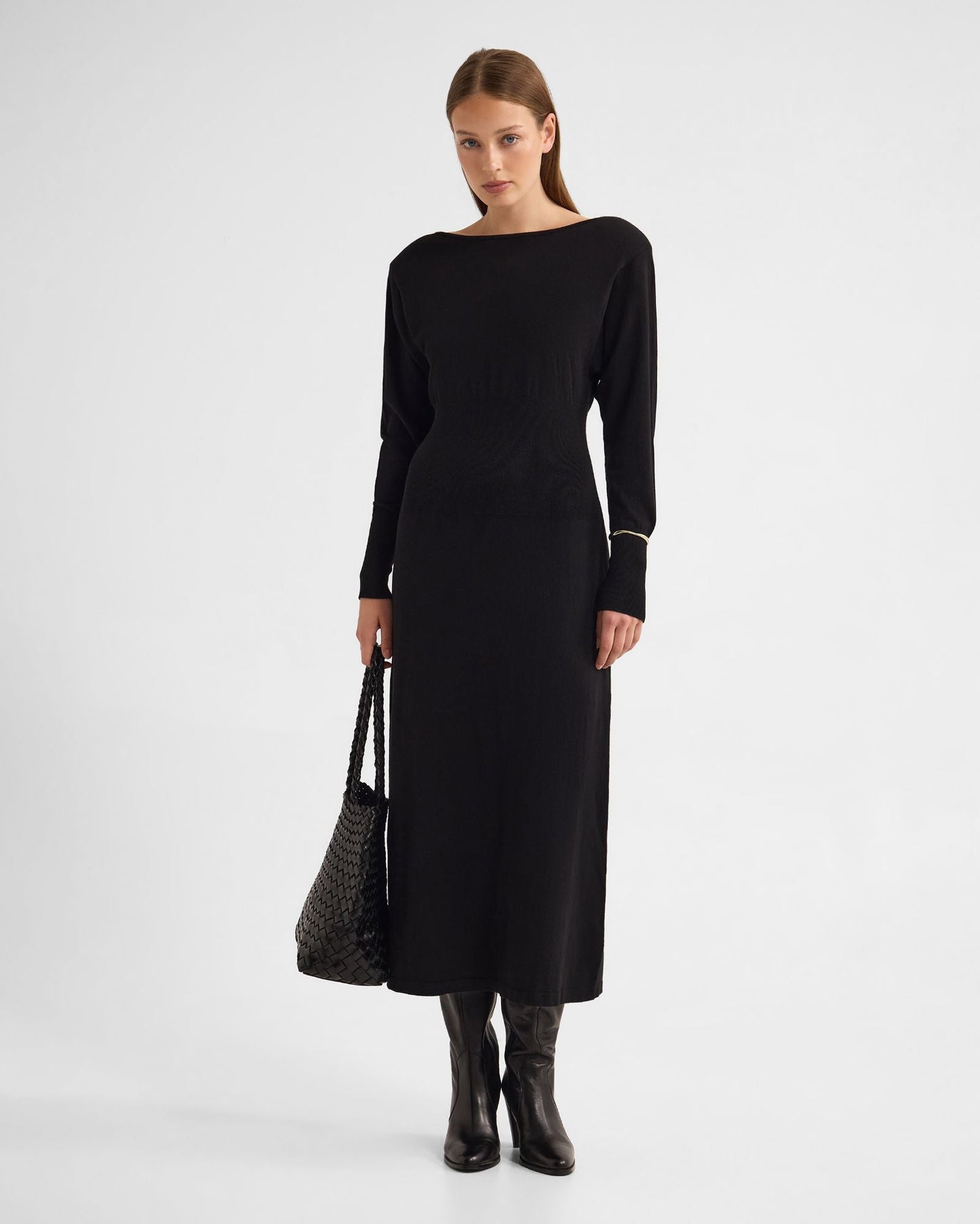 Greta Knitted Balloon Sleeve Dress