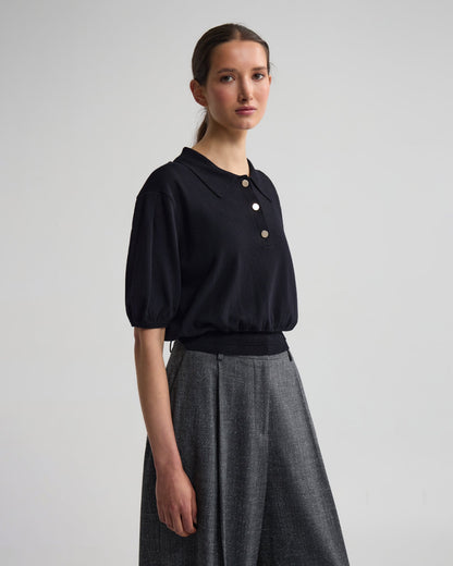 Rose Polo Knitted Top