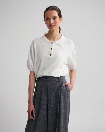 Rose Polo Knitted Top
