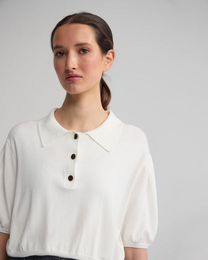 Rose Polo Knitted Top