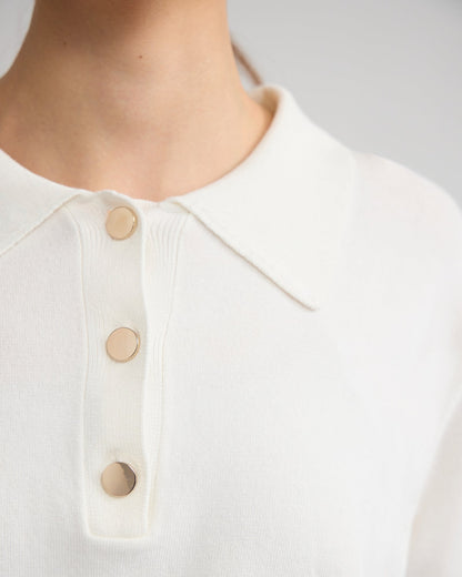 Rose Polo Knitted Top