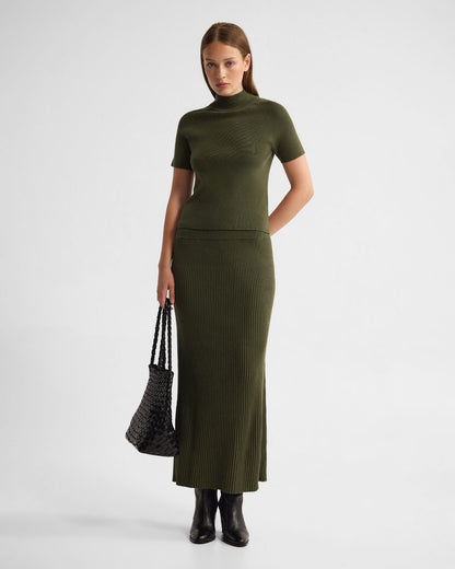 Belle Rib Knitted Skirt