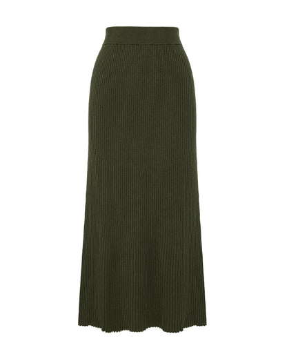 Belle Rib Knitted Skirt