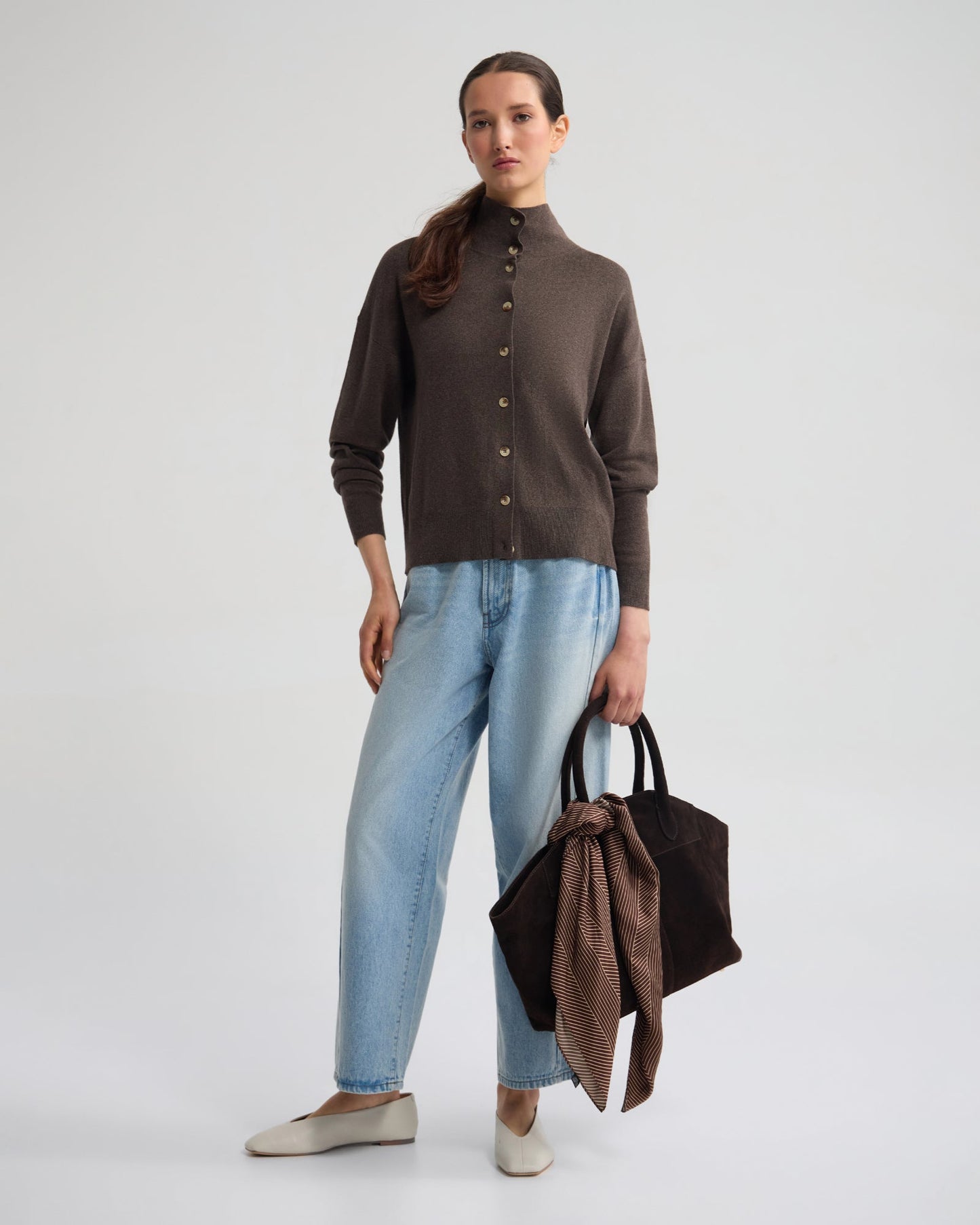 Maddison Funnel Collar Cardigan