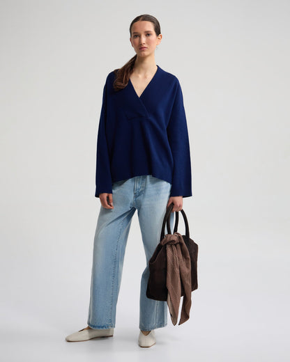 Pia Cotton V-Neck Knit