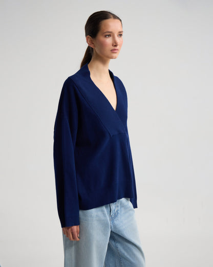 Pia Cotton V-Neck Knit