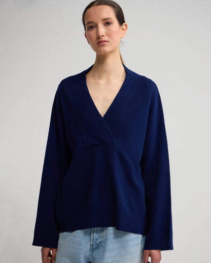 Pia Cotton V-Neck Knit