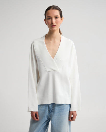 Pia Cotton V-Neck Knit