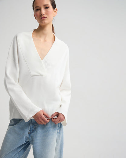 Pia Cotton V-Neck Knit