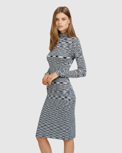 Penny Knitted Turtle Neck Dress