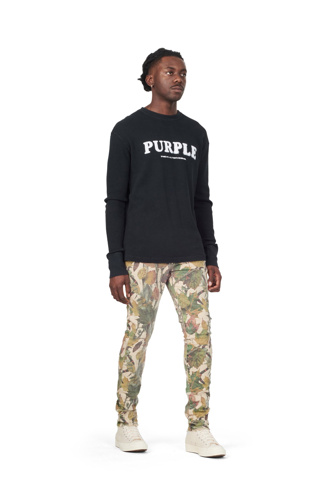 P001 LOW RISE SKINNY JEAN - Washed Camo Tan Snake