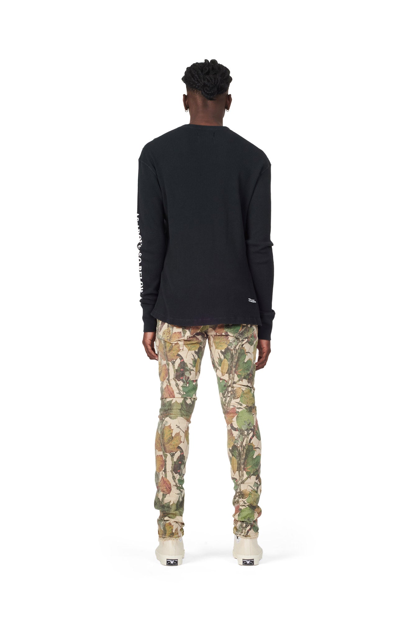 P001 LOW RISE SKINNY JEAN - Washed Camo Tan Snake