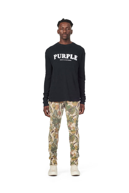 P001 LOW RISE SKINNY JEAN - Washed Camo Tan Snake